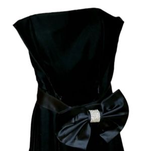 Vintage Pantagis black velvet strapless cocktail dress size 3-4